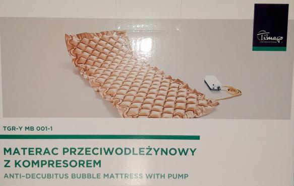 Materac przeciwodleżynowy bąbelkowy z kompresorem