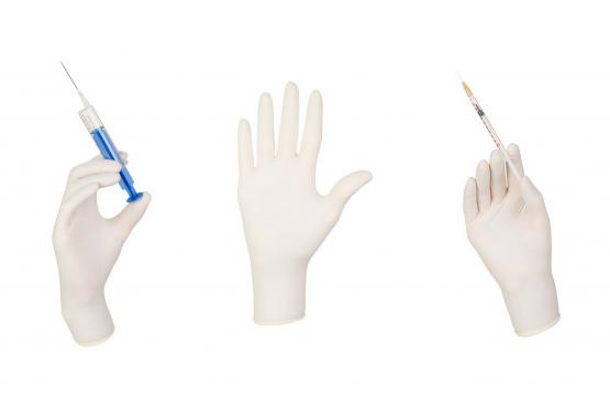 Powder-free latex gloves size L