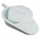 Sanitary white plastic pool with cover KAMED-Plus